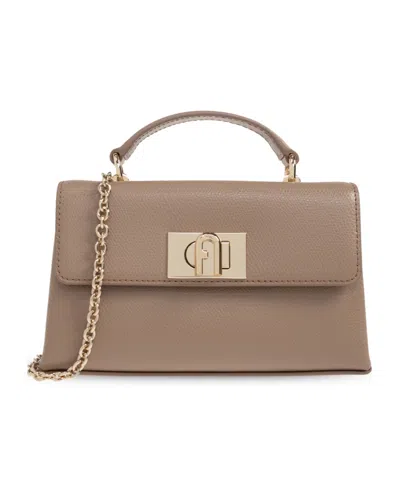 Furla 1927 Chain-linked Mini Tote Bag In Brown