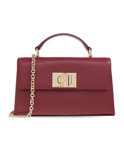 Furla 1927 Chain-linked Mini Tote Bag In Burgundy