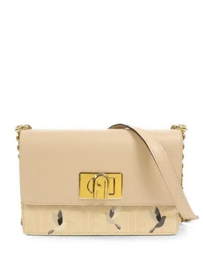 Pre-owned Furla 1927 Chain-strap Calfskin Crossbody Bag In Pink