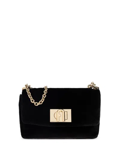 Furla 1927 Mini Wave Black Crossbody Bag