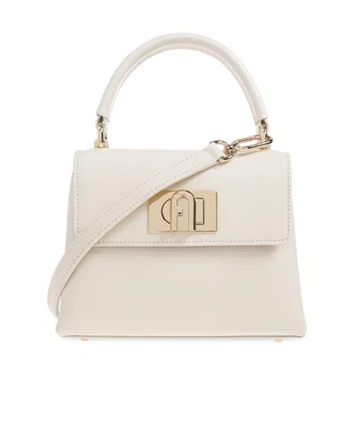 Furla 1927 Flap Mini Shoulder Bag In White