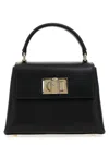 Furla Leather Mini Bag With Detachable Strap And Metal Hardware In Black