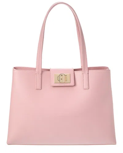 Furla 1927 Large Leather Tote In Pink