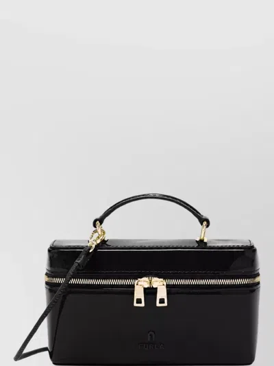 Furla 1927 Leather Clutch Bag In Black