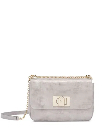 Furla 1927 Leather Crossbody Bag In Gray