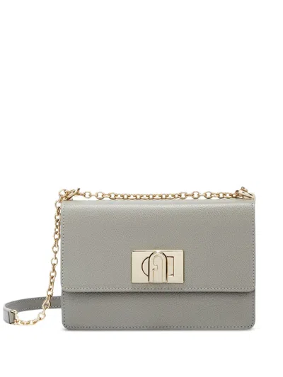 Furla 1927 Leather Crossbody Bag In Gray