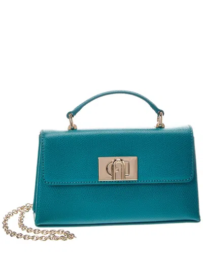 Furla 1927 Leather Mini Bag In Blue