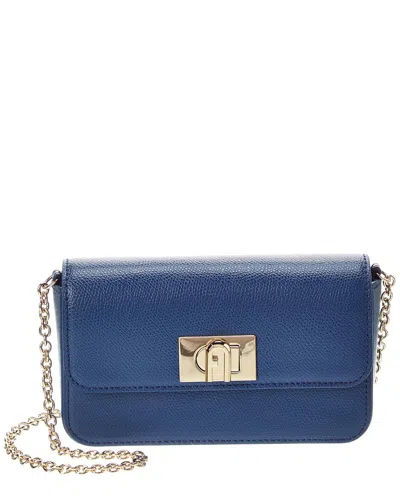 Furla 1927 Leather Mini Bag In Blue