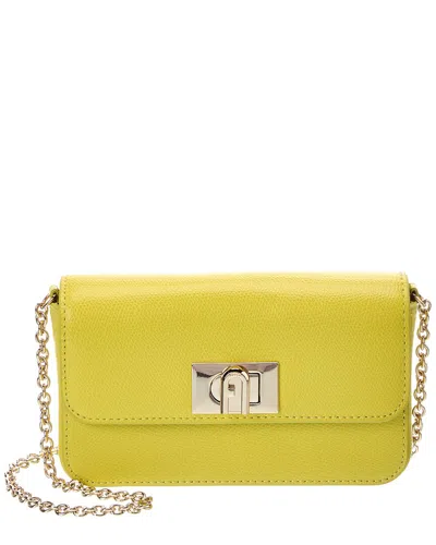 Furla 1927 Leather Mini Bag In Yellow