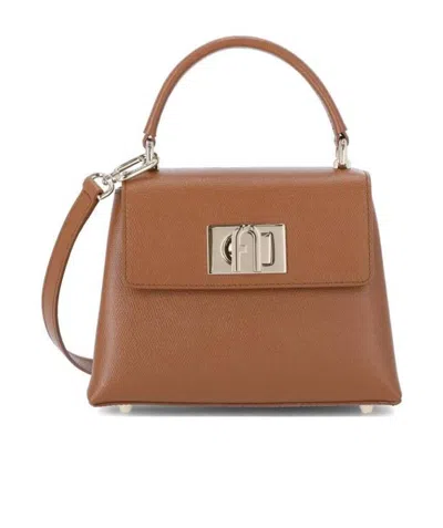 Furla 1927 Leather Tote Bag In Brown
