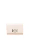 Furla Logo-plaque Leather Purse In Neutrals
