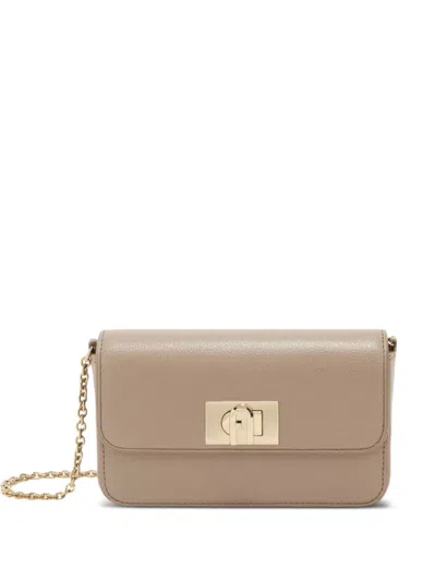 Furla 1927 Logo-plaque Shoulder Bag In Brown