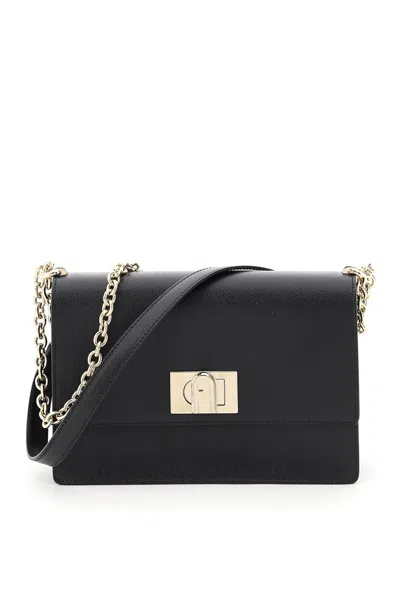 Furla 1927 Medium Crossbody Bag In Black Leather