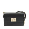 Furla 1927 Medium Crossbody Bag In Black Leather In Black