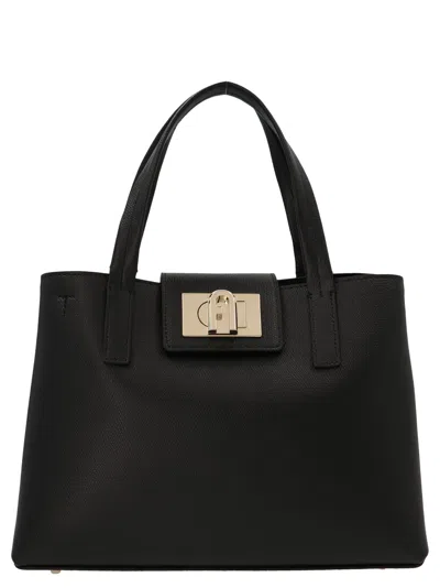 Furla 1927 Midi Handbag In Black