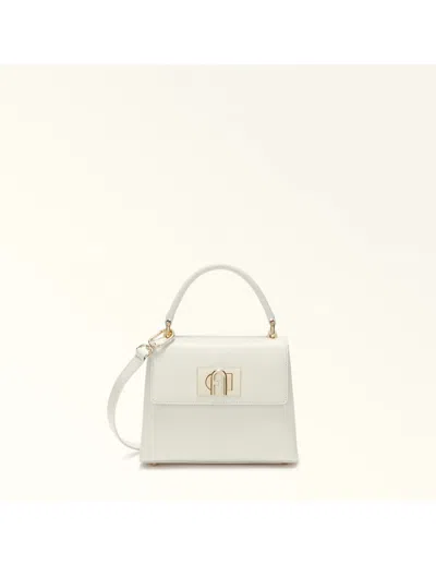 Furla Mini 1927 Leather Tote Bag In Grey