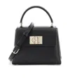 Furla 1927 Twist-lock Mini Tote Bag In Black