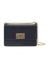 Furla 1927 Leather Mini Crossbody Bag In Black