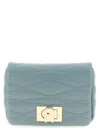 Furla Quilted Shoulder Bag In Gray