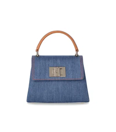 Furla 1927 Mini Denim Blue Handbag