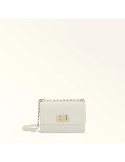 Furla 1927 Mini Leather Crossbody Bag Cream Color In Beige