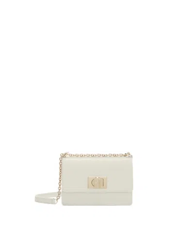 Furla 1927 Mini Leather Crossbody Bag Cream Color In Neutral