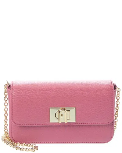 Furla 1927 Mini Leather Crossbody In Pink