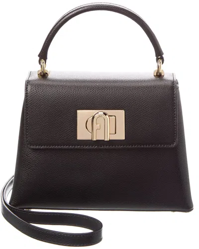 Furla 1927 Mini Leather Top Handle In Black