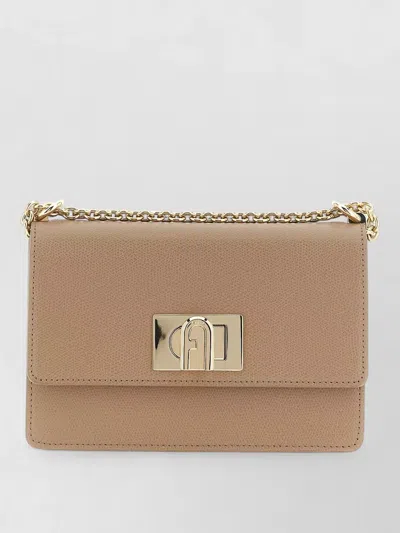 Furla 1927 Mini Rectangular Shoulder Bag Chain In Burgundy
