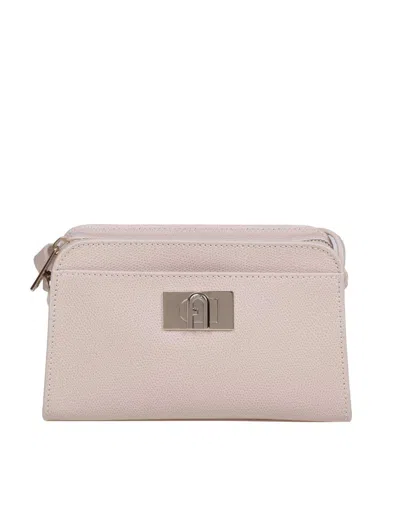 Furla Leather Shoulder Bag In Beige