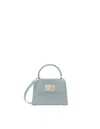 Furla 1927 Mini Top Handle In Leather Color Cloud In Blue