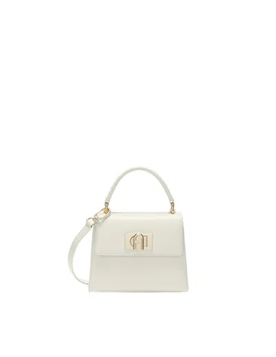 Furla 1927 Mini Top Handle In Leather Color Cream In Beige