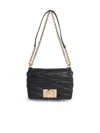 Furla '1927' Small Black Lear Crossbody Bag