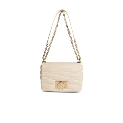 Furla 1927 Small Crossbody Bag In Cream Leather In Neutral