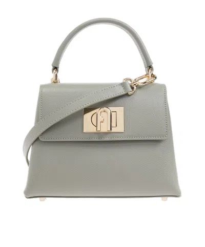 Furla 1927 Twist-lock Mini Tote Bag In Gray