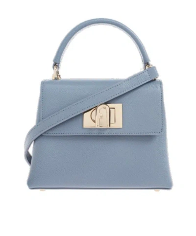 Furla 1927 Twist-lock Mini Tote Bag In Blue
