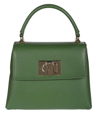 Furla 1927 Twist-lock Mini Tote Bag In Green