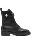 Furla Black Leather Boot In Black