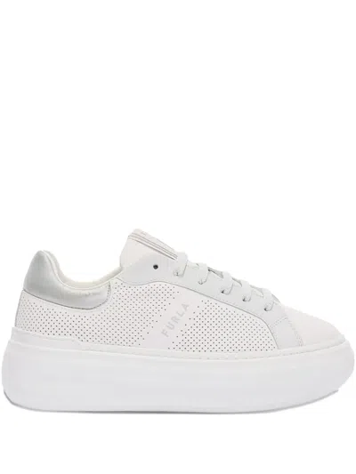 Furla 50mm Nuage Lace-up Platform Sneakers In White