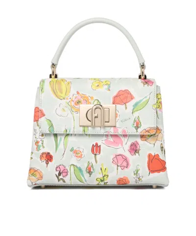 Furla 927 Graphic Printed Mini Handbag In White
