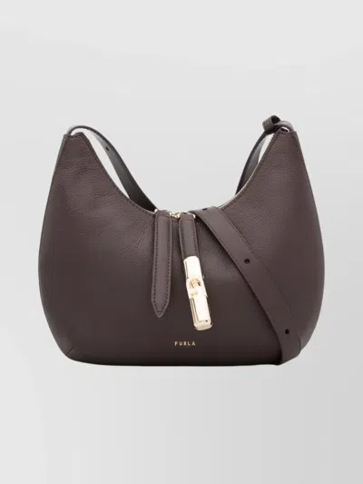 Furla Adjustable Strap Shoulder Bag With Gold-tone Hardware In Brown