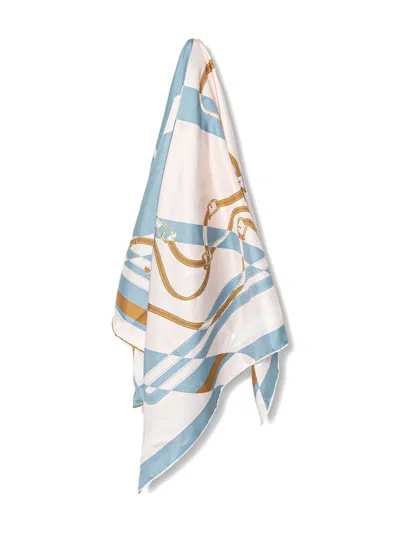 Furla All-over Print Scarf In Gold