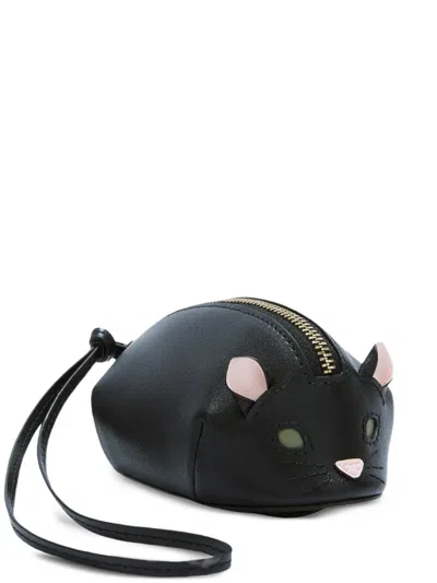 Furla Allegra Animal Leather Coin Case In Black
