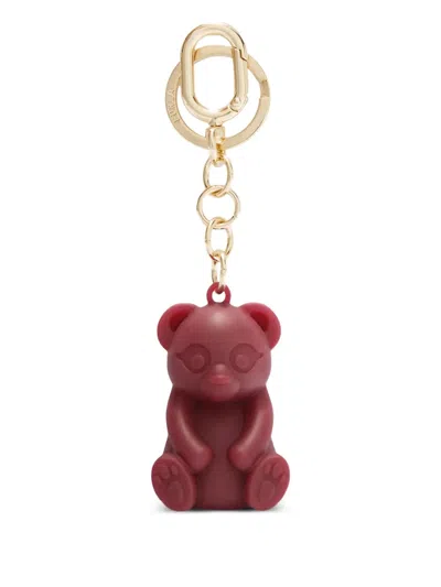 Furla Allegra Bear Keyring In Burgundy