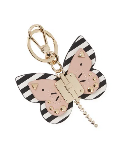 Furla Allegra Butterfly Leather Keyring In Pink