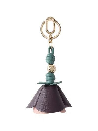 Furla Allegra Floral-pendant Keyring In Pattern