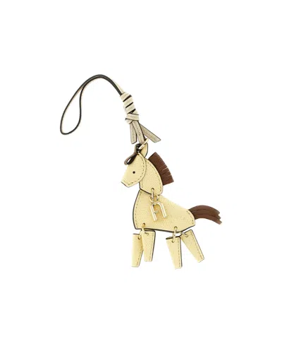 Furla Allegra Horse-shaped Charm In Beige