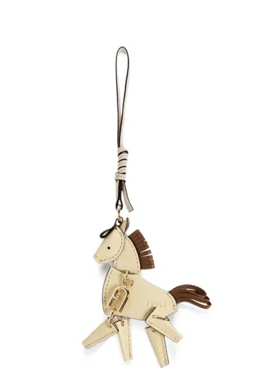 Furla Allegra Horse-shaped Keyring In Neutral