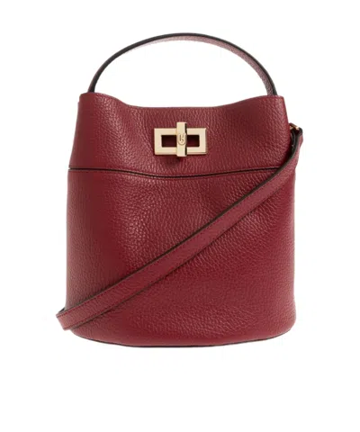 Furla Amelia Leather Tote Bag In Burgundy