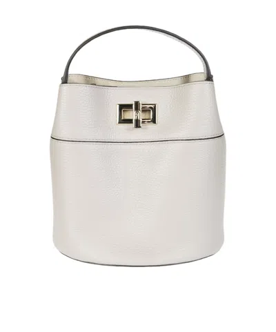 Furla Amelia Pebbled Leather Mini Bucket Bag In Blue